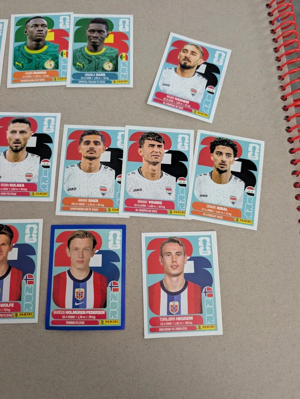 World Cup 2026 Sticker Collection Lot- Group I-, 25- Fra, Sen, Irq, Nor - Picture 2 of 4